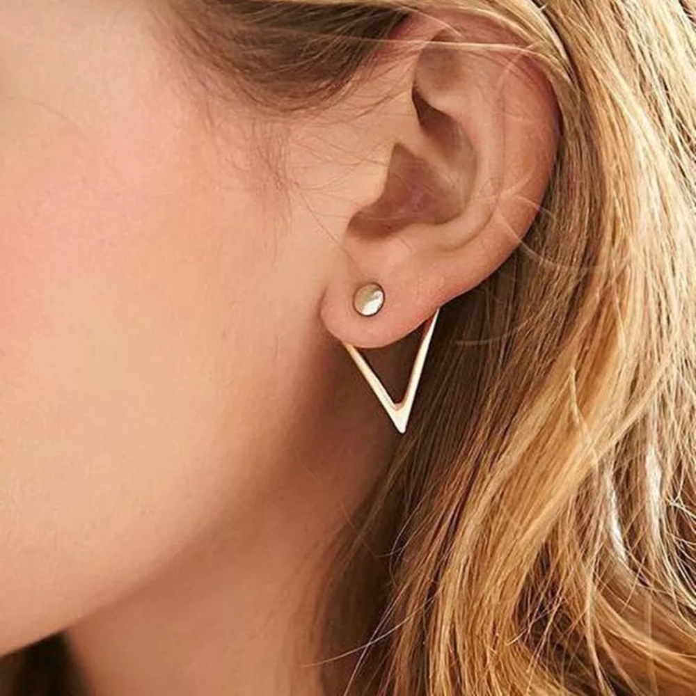 Unique “Alter Ego” Geometric Triangular Earring